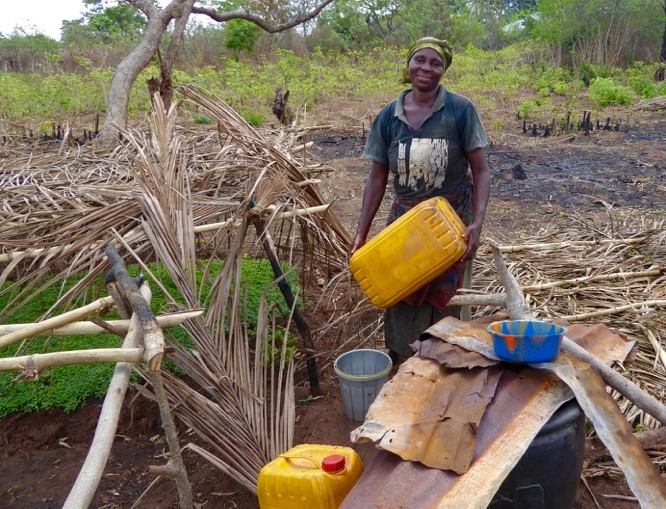 (ii}A female beneficiary at work